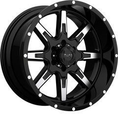 Tuff 20x10 T15 Gloss Black w/ Machined Face -19mm