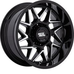 Moto Metal 20x10 MO812 Turbine Gloss Black w/ Machined Face -18mm