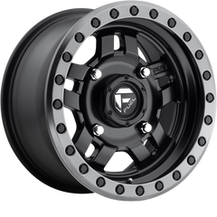 Fuel UTV 15x7 D557 Anza Matte Black w/ Gunmetal Ring +38mm