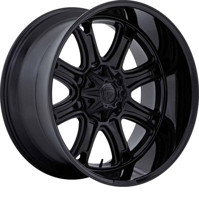 Fuel 20x10 Darkstar Matte Black w/ Gloss Black Lip -18mm