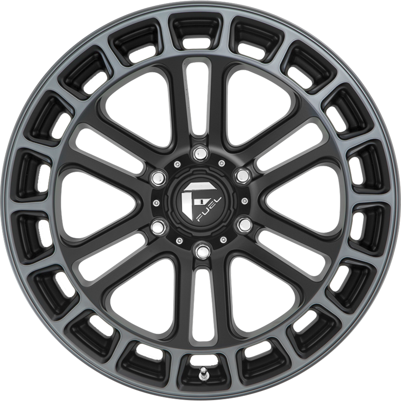 Fuel 20x9 D720 Heater Matte Black Machined w/ Double Dark Tint +1mm