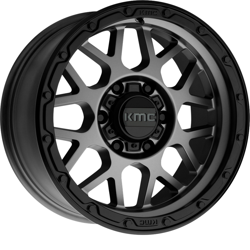 KMC 16x8 KM535 Grenade OR Matte Gray w/ Matte Black Lip -6mm