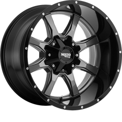 Moto Metal 17x8 MO970 Gloss Gray Center w/ Gloss Black Lip +0mm