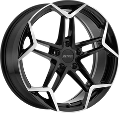 Petrol 18x8 P1A Gloss Black w/ Machine Cut Face +35mm