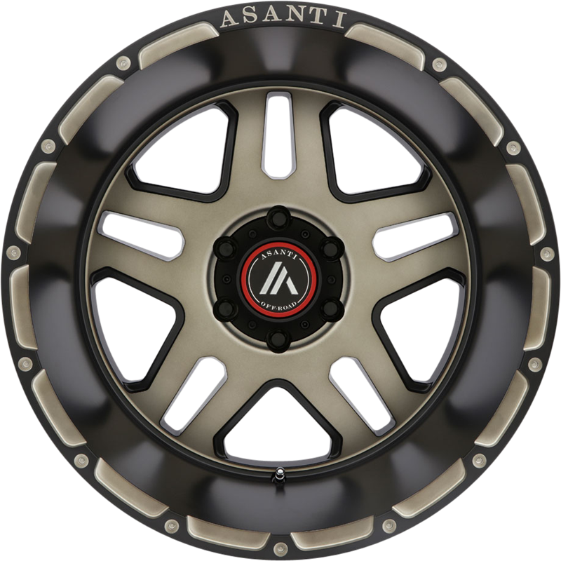 Asanti 20x12 AB809 Enforcer Matte Black w/ Machined Tint -44mm