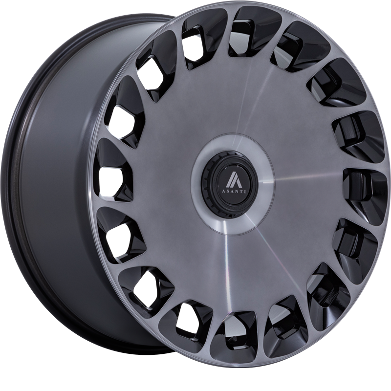 Asanti 20x10.5 ABL-45 Aristocrat Gloss Black w/ Machined Face and Double Dark Tint +18mm