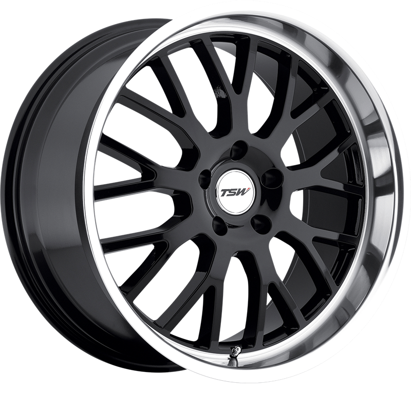 TSW 19x9.5 Tremblant Gloss Black w/ Mirror Cut Lip +20mm