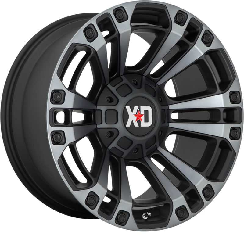 XD 20x9 XD851 Monster 3 Satin Black w/ Gray Tint +18mm