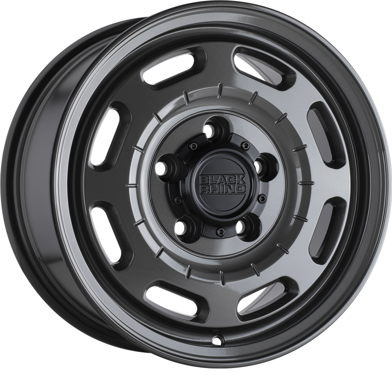 Black Rhino 17x8 Bandolier Gloss Gunmetal +45mm