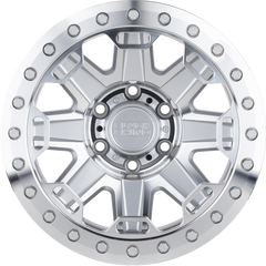 Black Rhino 17x8.5 Rift Beadlock Silver w/ Mirror Face and Stainless Bolts +0mm