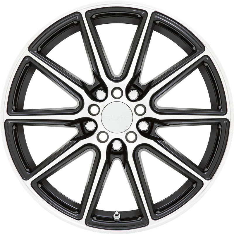 Ruff 17x7.5 Throttle Gloss Black w/ Machined Face +38mm