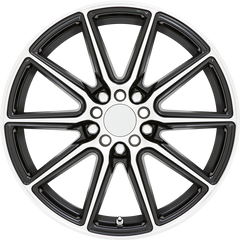 Ruff 17x7.5 Throttle Gloss Black w/ Machined Face +38mm