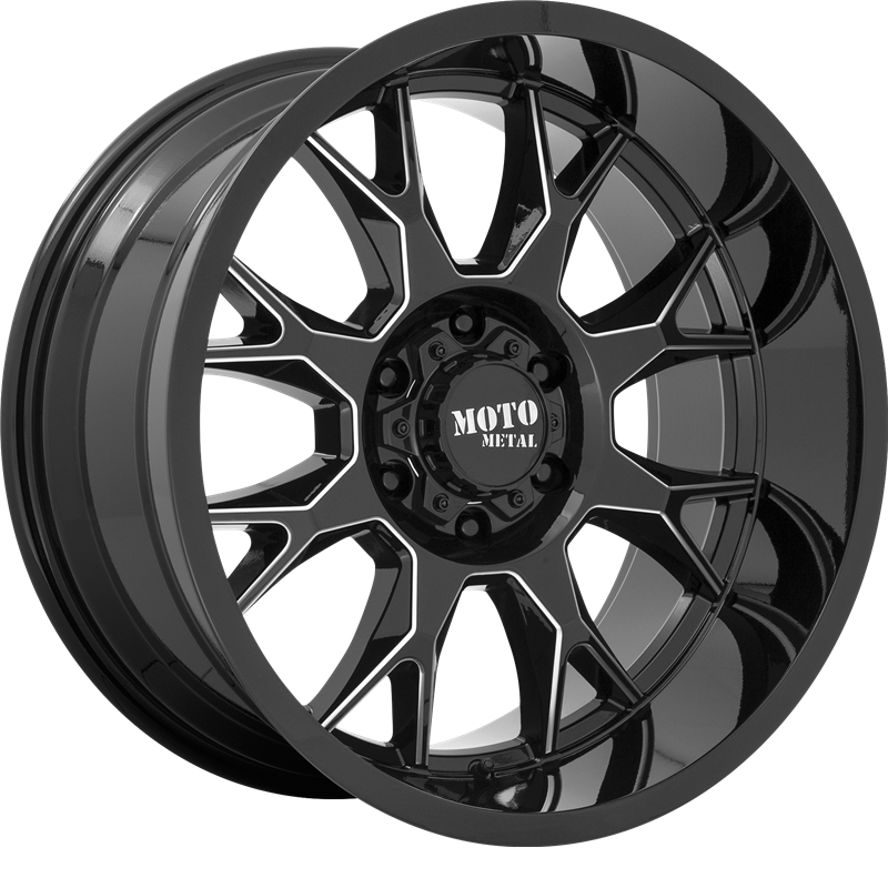 Moto Metal 20x10 MO806 Gloss Black Milled -18mm