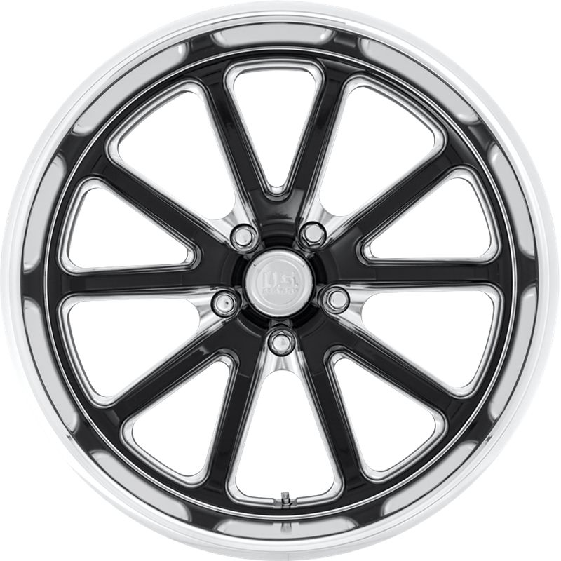 US Mags 18x8 U117 Rambler Gloss Black Milled +1mm