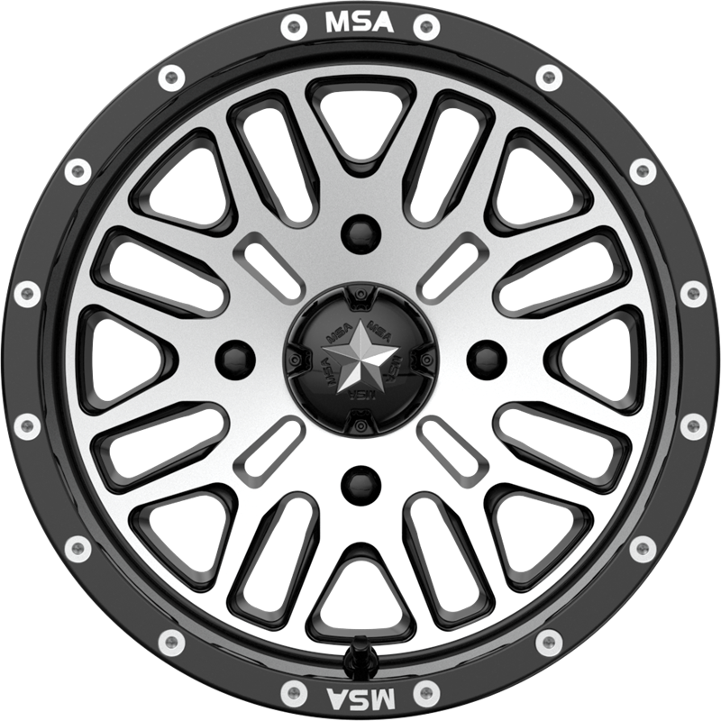 MSA Offroad Wheels 15x7 M38 Brute Gloss Black Machined +10mm