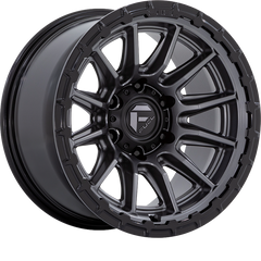 Fuel 17x9 FC866 Piston Matte Gunmetal w/ Gloss Black Lip +1mm