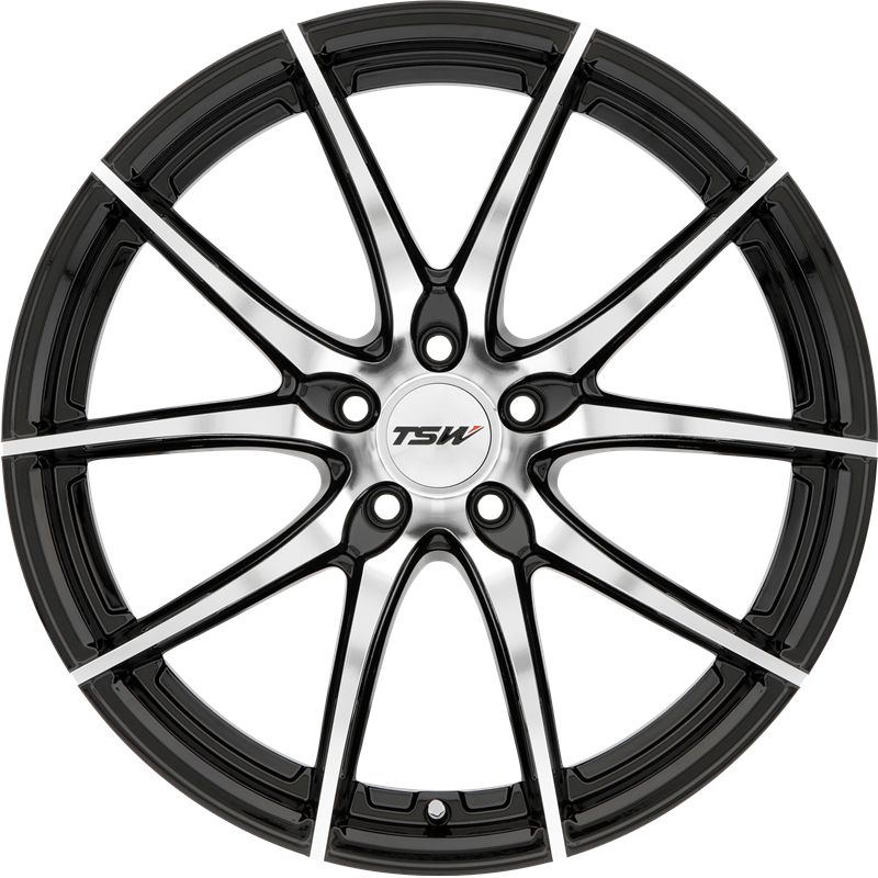 TSW 17x8 Sprint Gloss Black w/ Mirror Cut Face +40mm