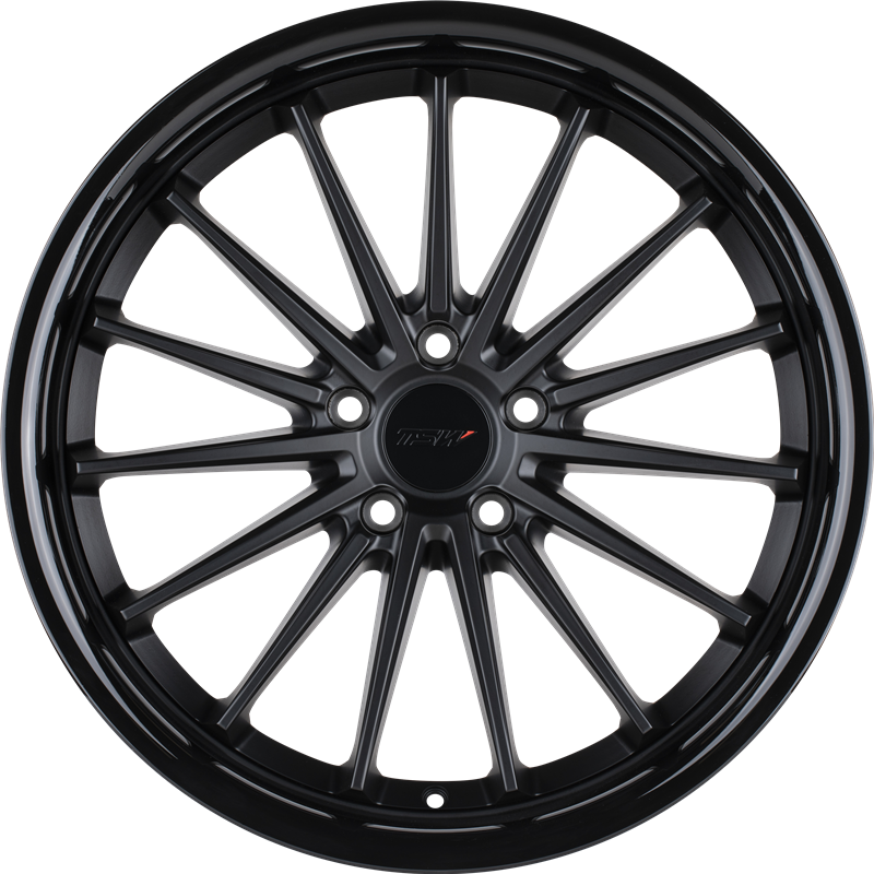 TSW 18x9.5 Marina Matte Black w/ Gloss Black Lip +40mm