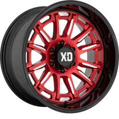 XD 20x9 XD865 Phoenix Candy Red Milled w/ Black Lip +18mm