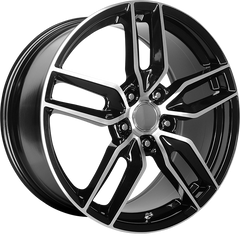 Performance Replicas 19x10 PR160 Gloss Black w/ Machined Spokes +78mm