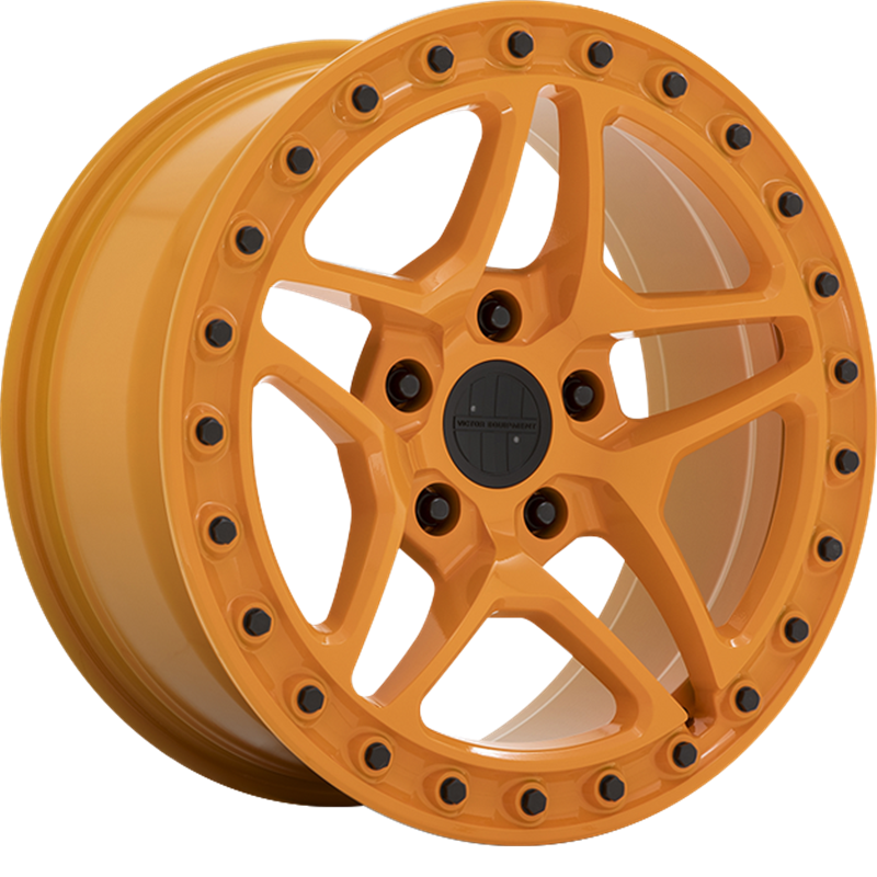 Victor Equipment 17x8 Berg Gloss Orange w/ Black Bolts +20mm