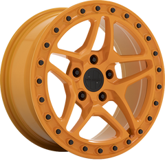 Victor Equipment 17x8 Berg Gloss Orange w/ Black Bolts +20mm