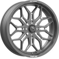 MSA Offroad Wheels 18x7 M47 Sniper Gunmetal Milled +10mm