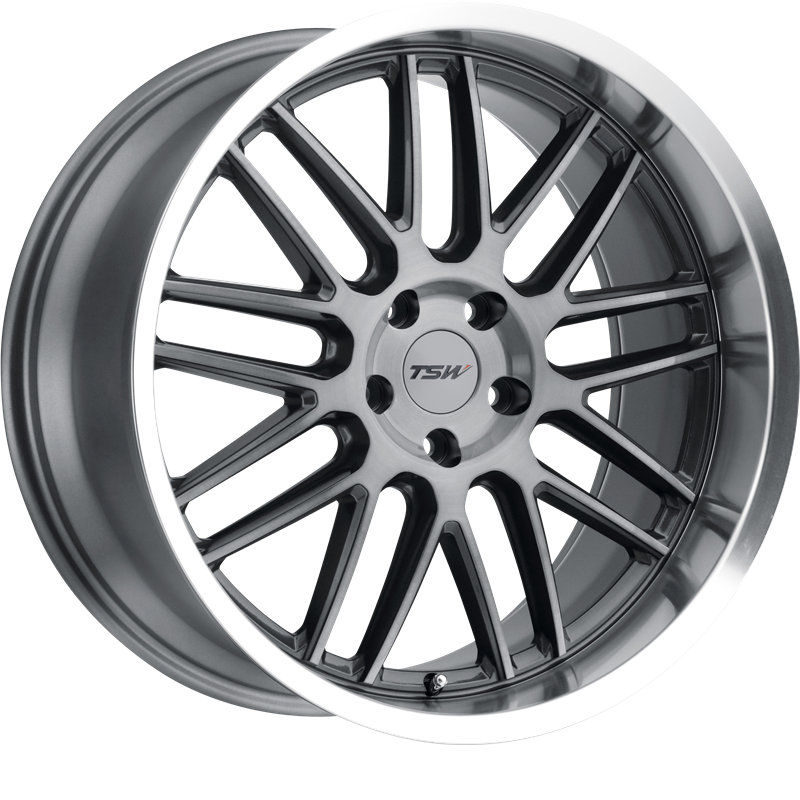 TSW 20x10 Avalon Gunmetal w/ Brushed Gunmetal Face and Machined Lip +25mm