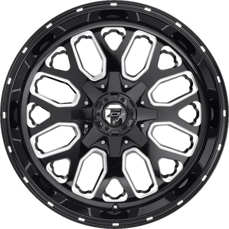 Fuel 20x9 D588 Titan Gloss Black Milled +7mm