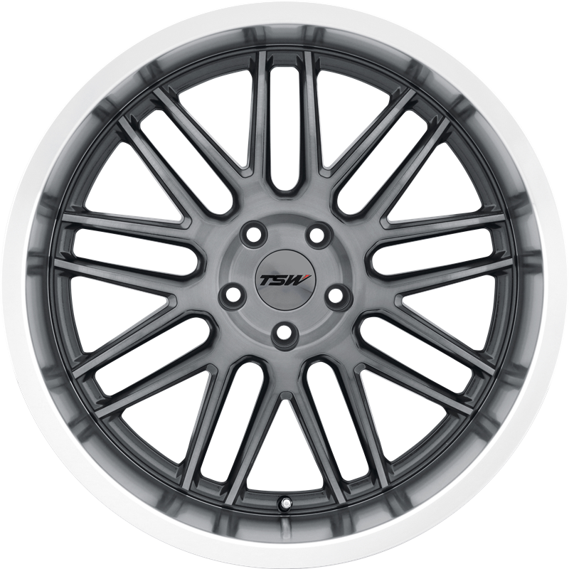 TSW 19x9.5 Avalon Gunmetal w/ Brushed Gunmetal Face and Machined Lip +39mm