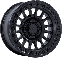 KMC 17x8.5 KM552 IMS Matte Black w/ Gloss Black Lip -10mm