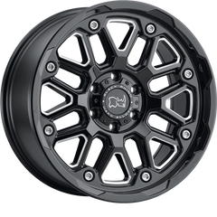 Black Rhino 17x9.5 Hollister Gloss Black w/ Milled Spokes -18mm