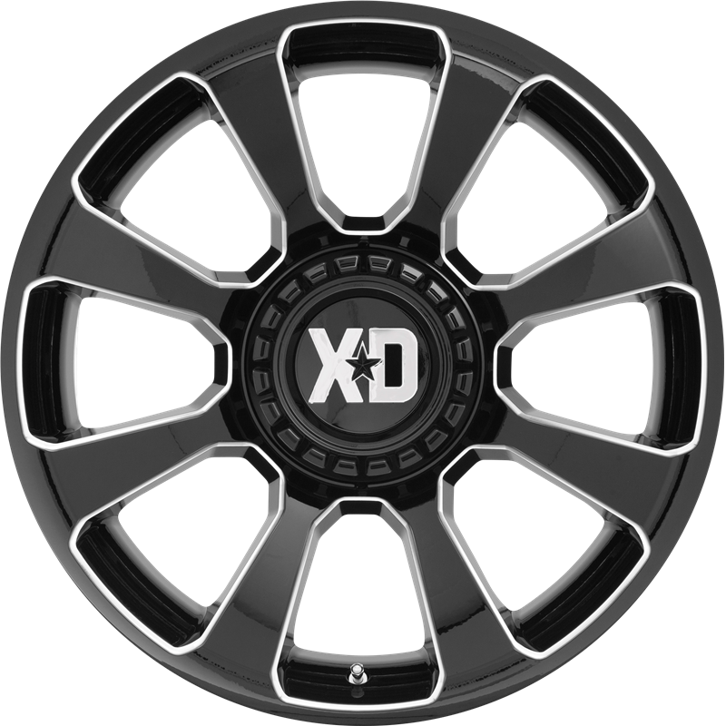 XD 20x9 XD854 Reactor Gloss Black Milled +18mm