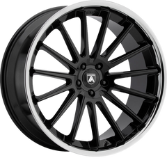 Asanti 20x10.5 ABL-24 Beta Gloss Black w/ Chrome Lip +45mm