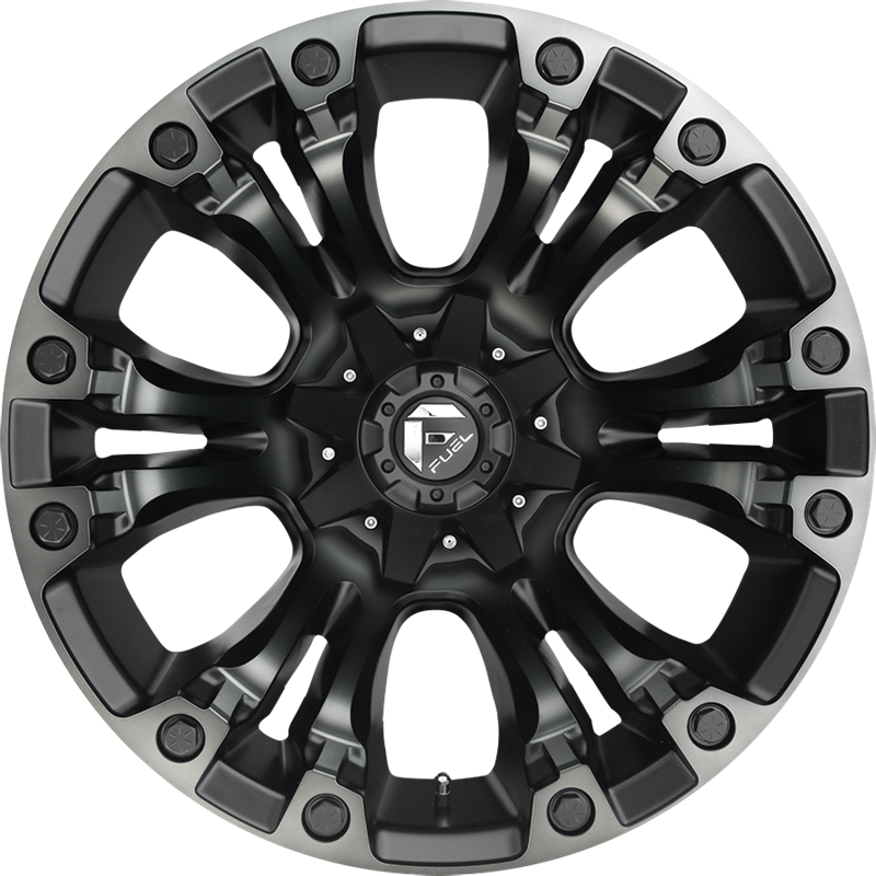 Fuel 20x9 D851 Vapor Matte Black w/ Gray Tint +2mm