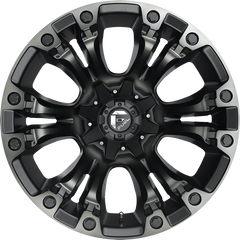 Fuel 20x9 D851 Vapor Matte Black w/ Gray Tint +2mm