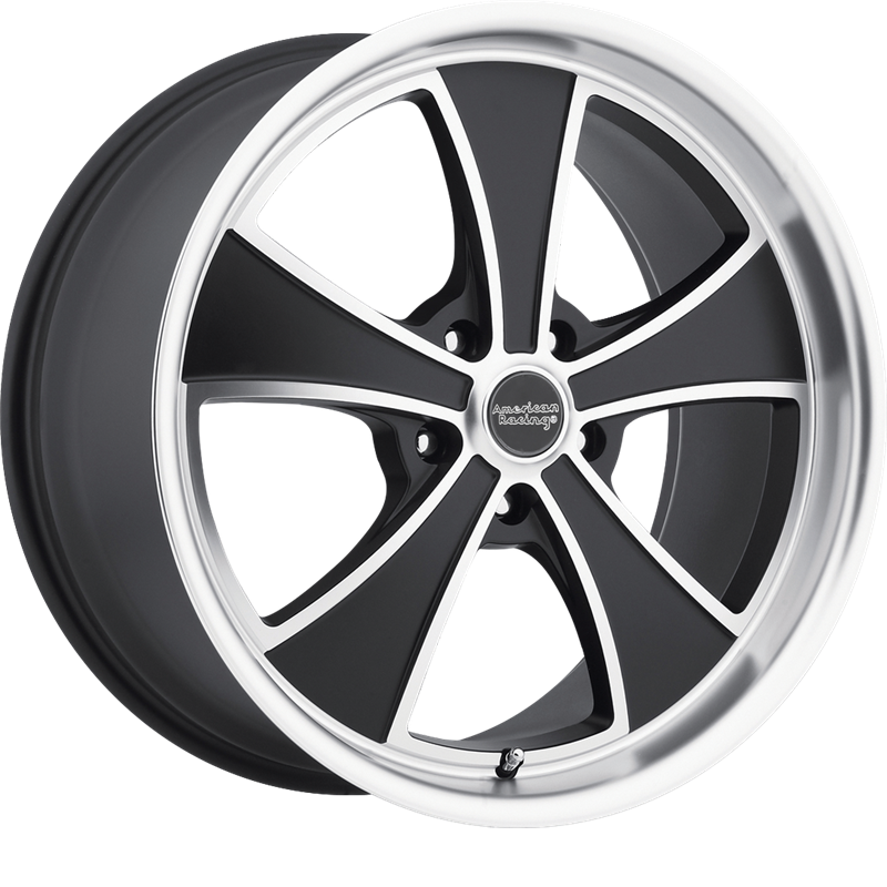 American Racing 18x9 VN807 Mach 5 Satin Black Machined +38mm