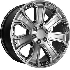 Performance Replicas 20x9 PR113 Dark Hyper Silver w/ Chrome Accents +24mm