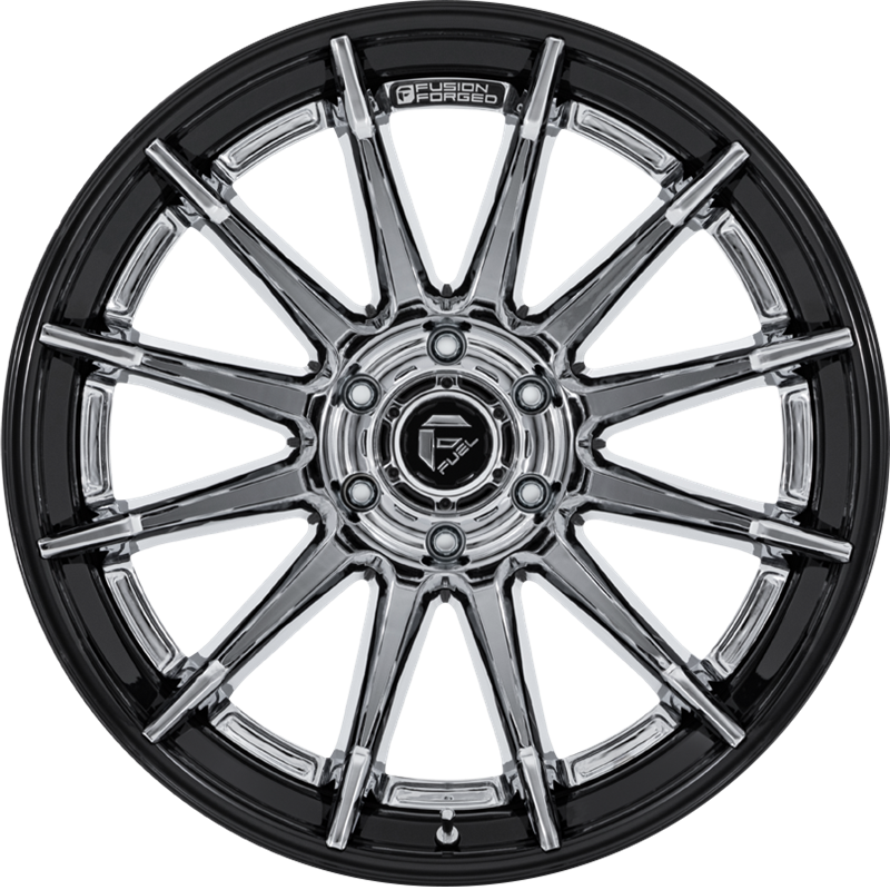 Fuel 20x9 FC403 Burn Chrome w/ Gloss Black Lip +1mm