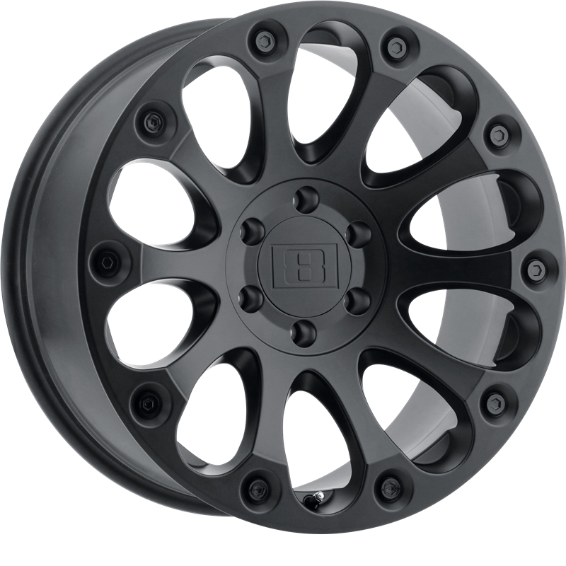 Level 8 18x9 Impact Matte Black -24mm