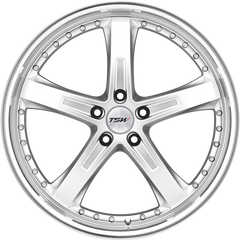 TSW 18x9.5 Jarama Hyper Silver w/ Mirror Cut Lip +20mm