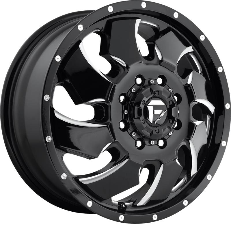 Fuel 20x8.25 D574 Cleaver Dually Gloss Black Milled -202mm