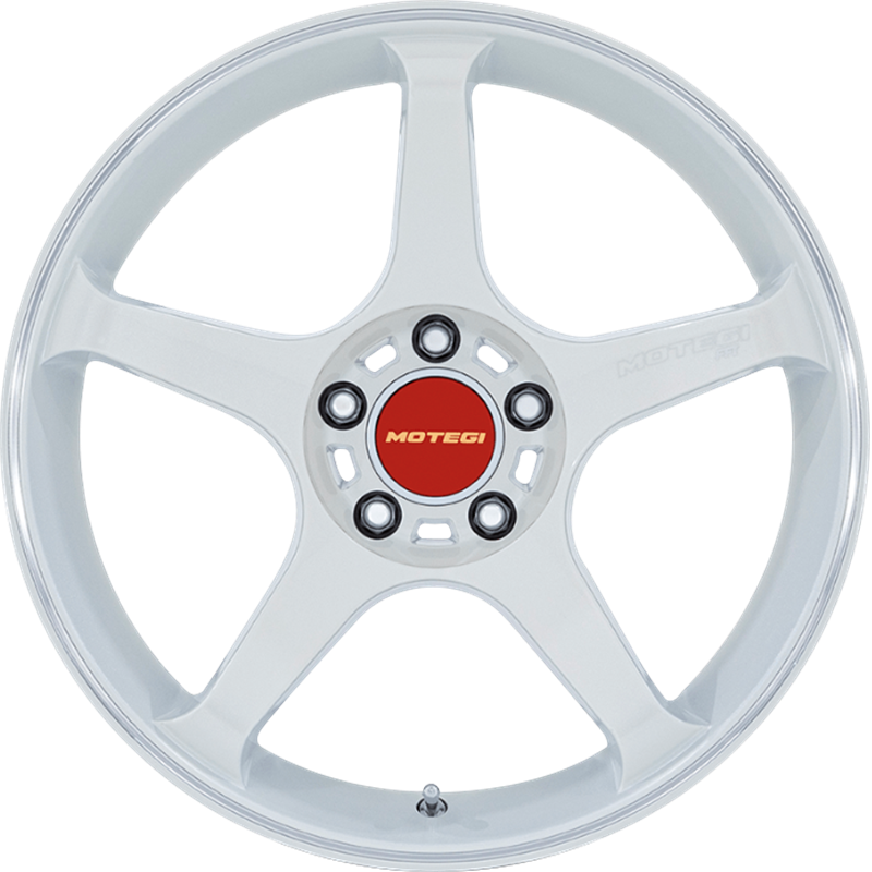 Motegi Racing 18x10.5 MR159 Battle V Matsuri White Pearl w/ Machined Lip Stripe +25mm