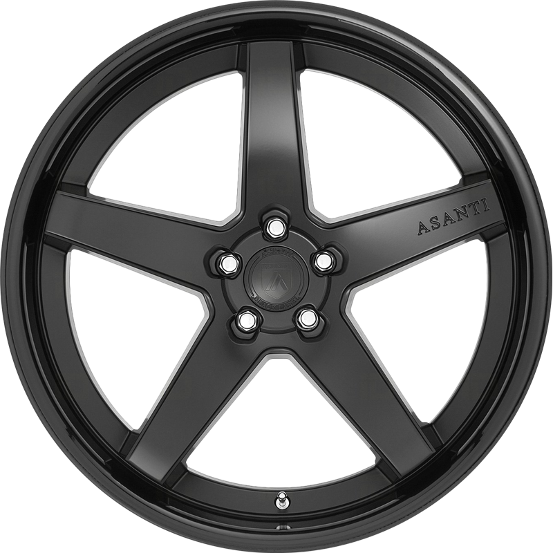 Asanti 20x9 ABL-31 Regal Satin Black w/ Gloss Black Lip +25mm