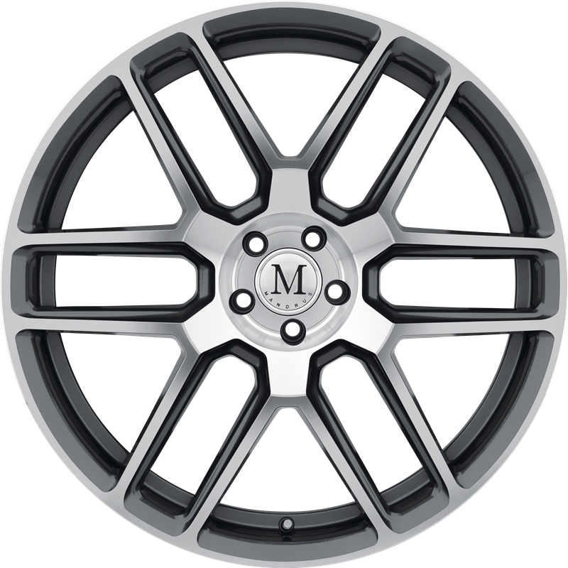 Mandrus 20x10 Otto Gunmetal w/ Mirror Cut Face +40mm