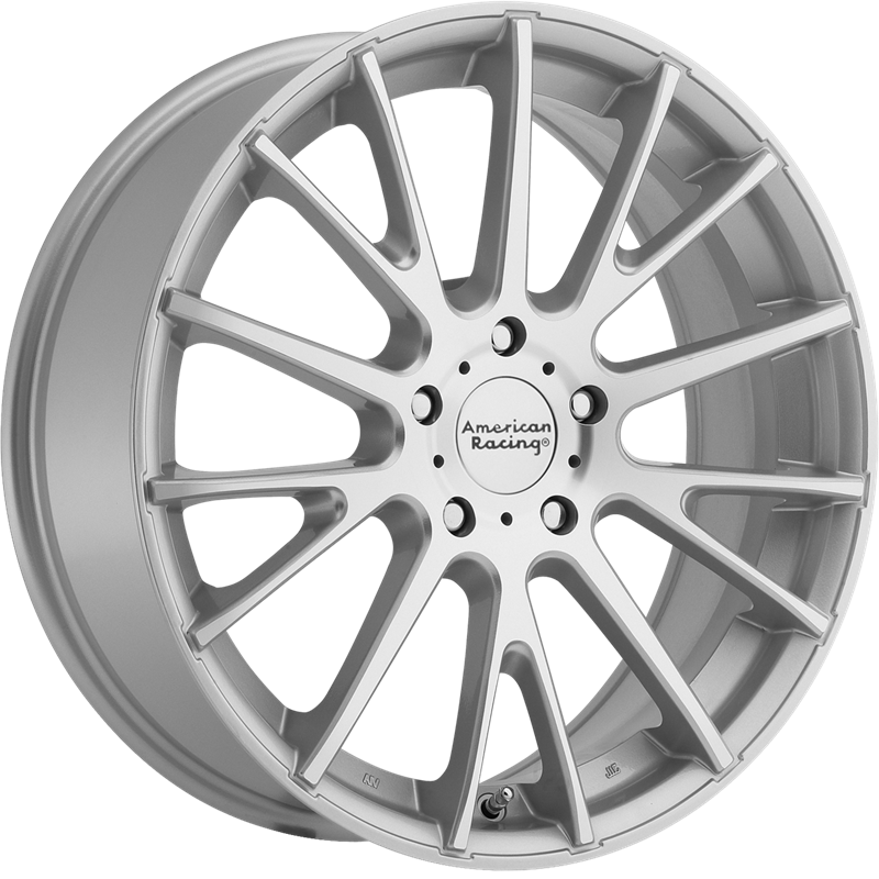 American Racing 17x7 AR904 Bright Silver w/ Machined Face +40mm