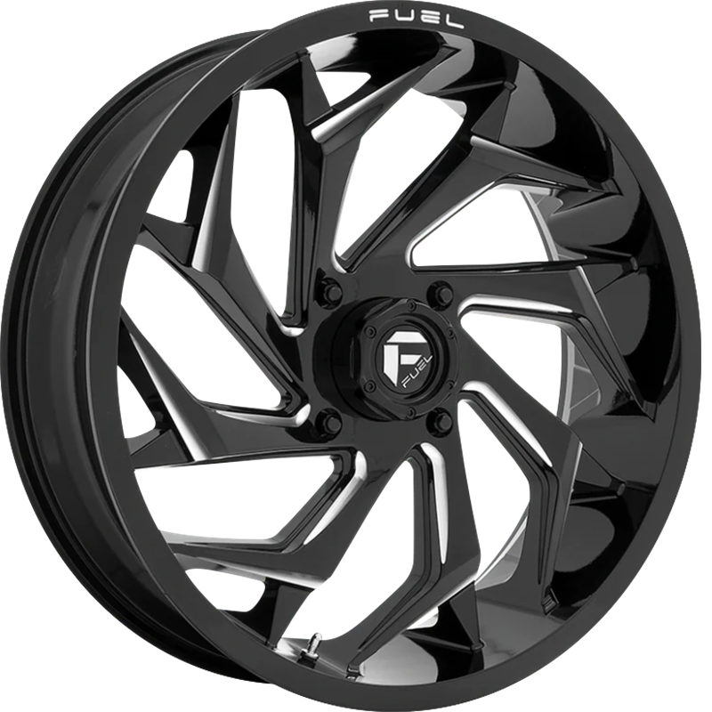 Fuel UTV 18x7 D753 Reaction Gloss Black Milled +13mm