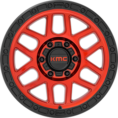 KMC 20x9 KM544 Mesa Candy Red w/ Black Lip +18mm