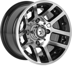 Fairway Alloys 10x7 FA121 Illusion Gloss Black Machined -25mm