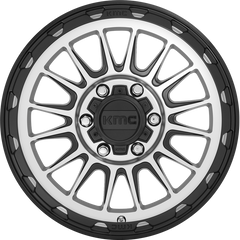 KMC 17x8.5 KM542 Impact Satin Black Machined +0mm